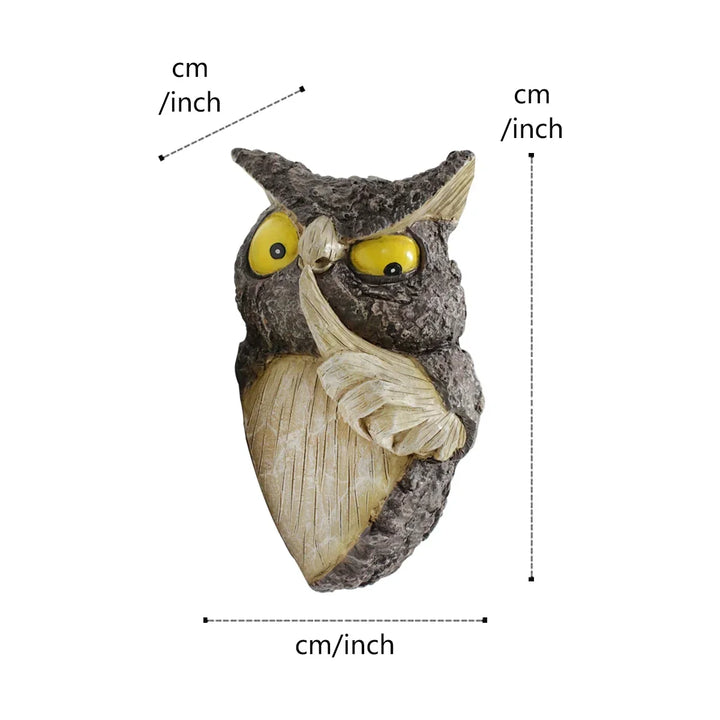 Owl Tree Hanging Ornament Resin Hide And Seek Owl Garden Decor For Yard And Patio Fall 2026 Trend Gift