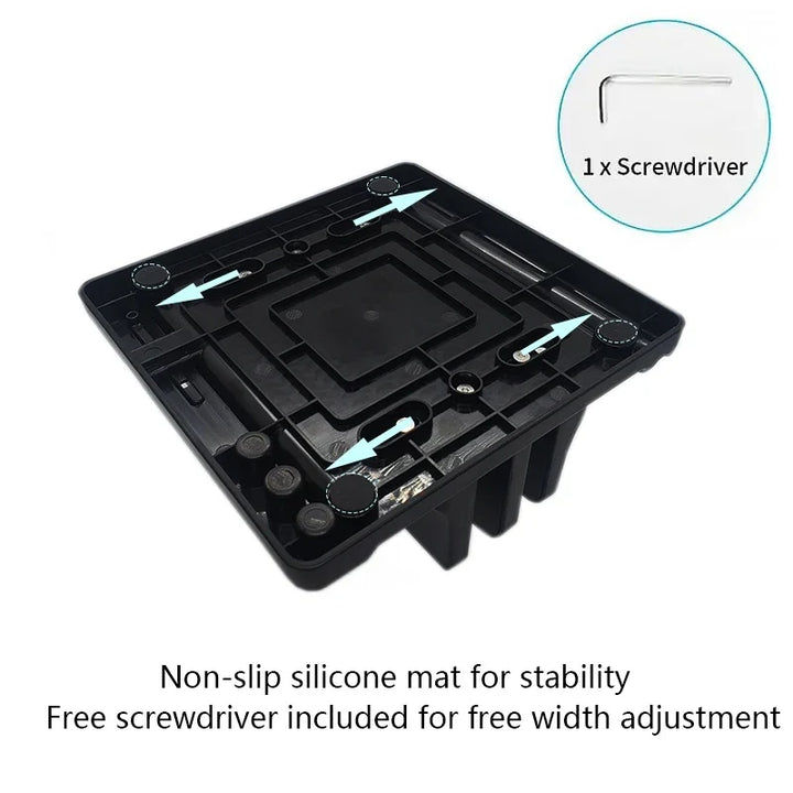 Vertical Laptop Stand with Adjustable Width - Space-Saving Computer Accessories for Office Desks