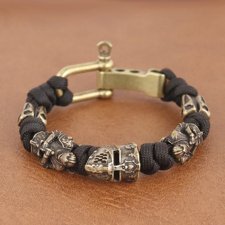 Skull Paracord Bracelet Gothic Wristband Halloween 2026 Gift Idea Adjustable Braided jewelry