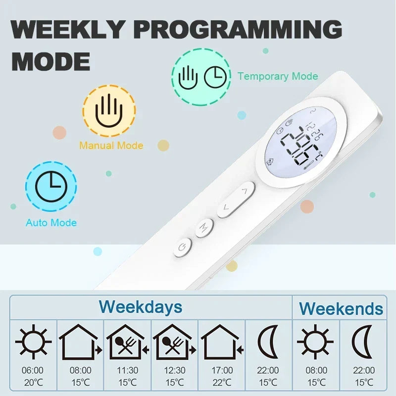Smart Thermostat WiFi RF433 - Temperature Controller For Gas Boilers And Floor Heating, Fall 2025 Energy Saving