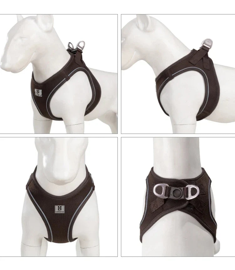Dog Harness Leash Set Reflective Padded Vest All Seasons Outdoor Walking Gift Idea