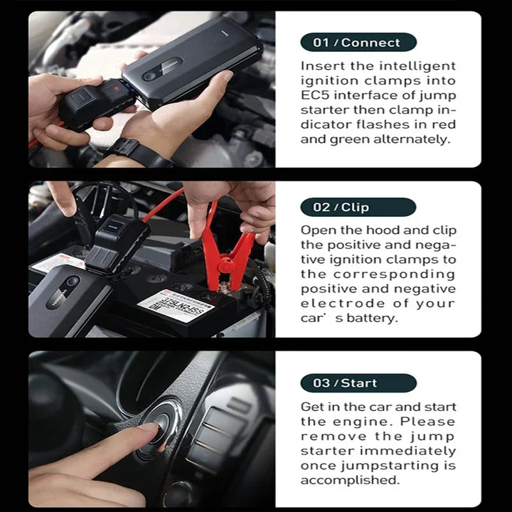 Car Jump Starter 800A Portable Power Bank For Auto Emergency Booster, Fall 2025 Road Trip Ready