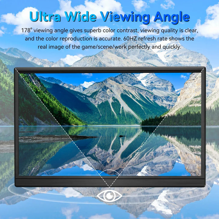 Portable 15.6 Inch 1080P Gaming Monitor 60Hz Second Screen