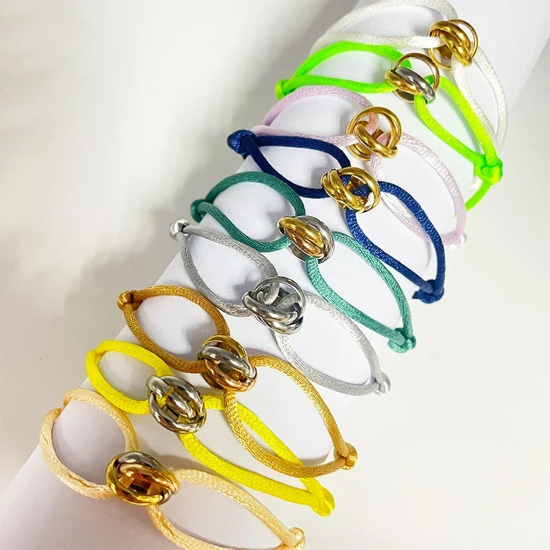 Bracelet Rope Chain Wrap Bracelet Adjustable Unisex jewelry 3 Metal Buckle Fall 2026 Trend Gift