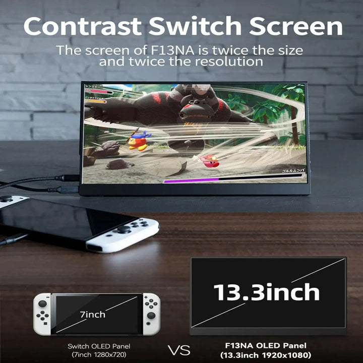 OLED 13.3 Inch Portable Monitor 1ms HDR 100 Percent DCI P3