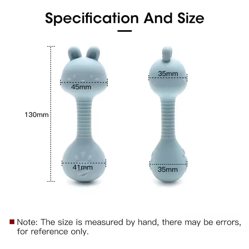 Silicone Rabbit Teether Rattle Newborn Sensory Toys