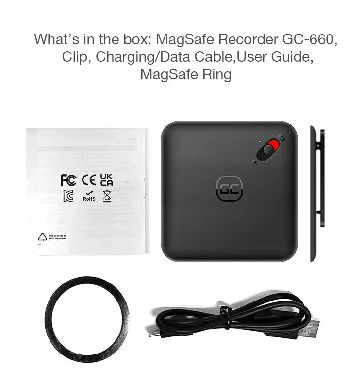 Mini Voice Recorder Clip On Magnetic Phone Dictaphone