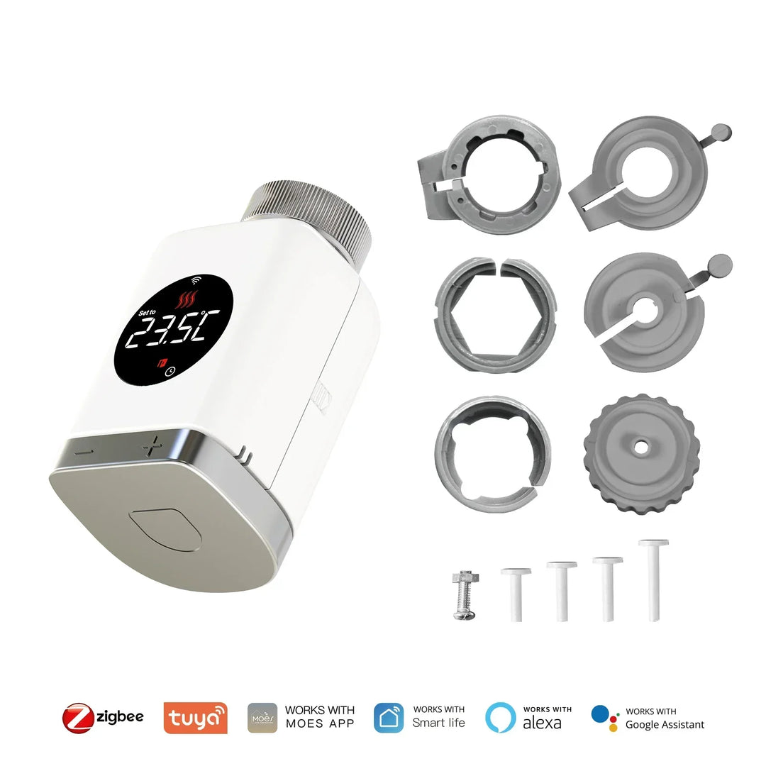 Smart Thermostat Radiator Valve TRV With WiFi ZigBee App Remote Control Energy Saving Fall 2025