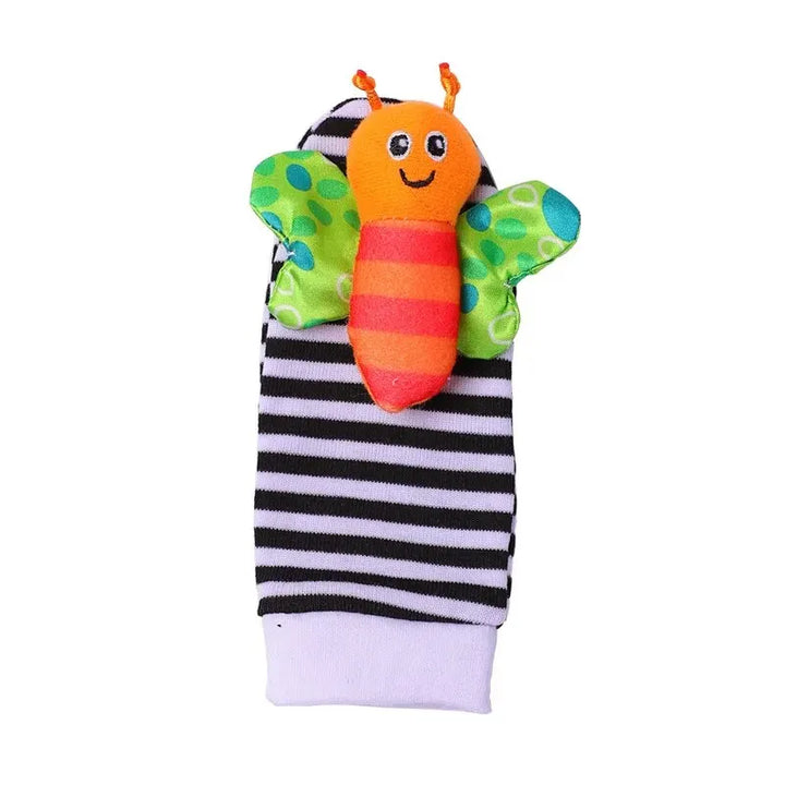 4-Piece Baby Rattle Toy Set with Animal Socks and Wrist Straps for Infants 0-12 Months - Perfect Gifts for 1 Year Old