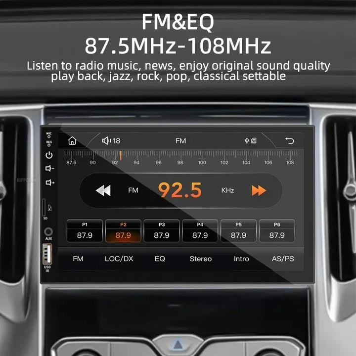 Car Stereo 7-Inch 1 Din CarPlay Android Auto MP5 Head Unit With USB Bluetooth Rear View Camera Fall 2025 Gift