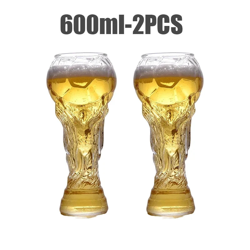 Beer Glass Cup Soccer Themed Premium Trophy Style For Man Cave Decor Fall 2026 Gift For Football Fans