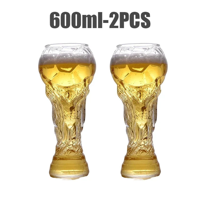 Beer Glass Cup Soccer Themed Premium Trophy Style For Man Cave Decor Fall 2026 Gift For Football Fans