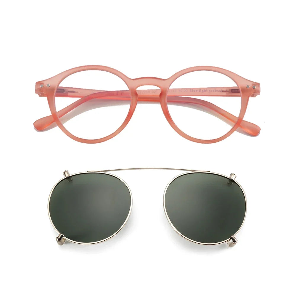 Clip On Sunglasses Retro Round Frames Anti Blue Light Polarizing Clip Ons Summer 2026