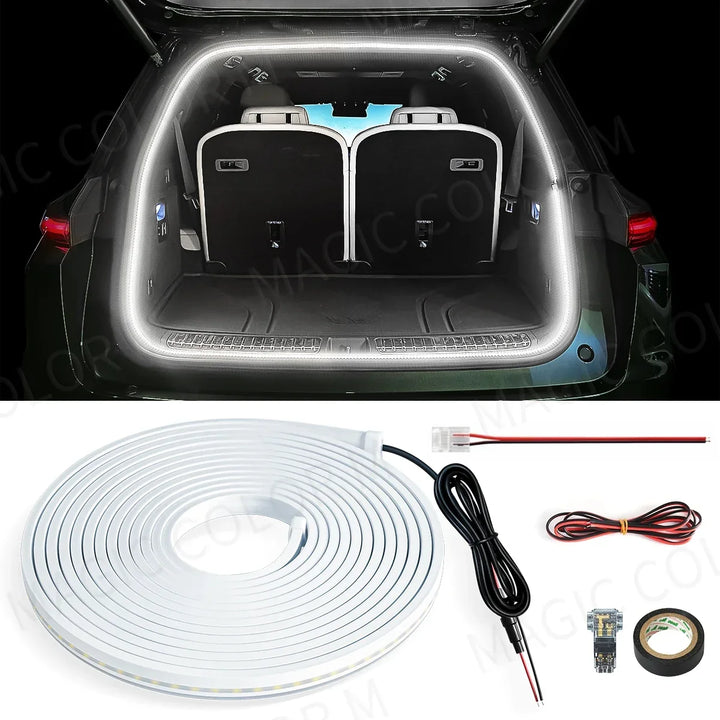 5M Car Interior LED Ambient Light Strip 12V – Flexible Waterproof Atmosphere Lamp Tesla 3 Y S X 2026