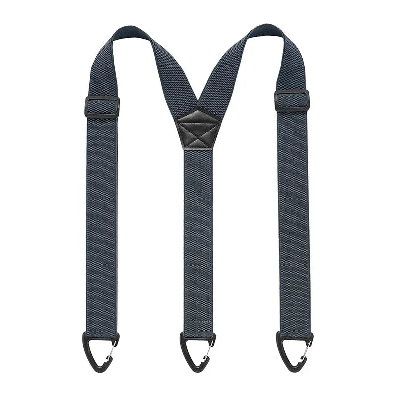 Suspenders Black 3.8cm Wide Y-Back Elastic Work Braces Fall 2026 With Plastic Gripper Clasps