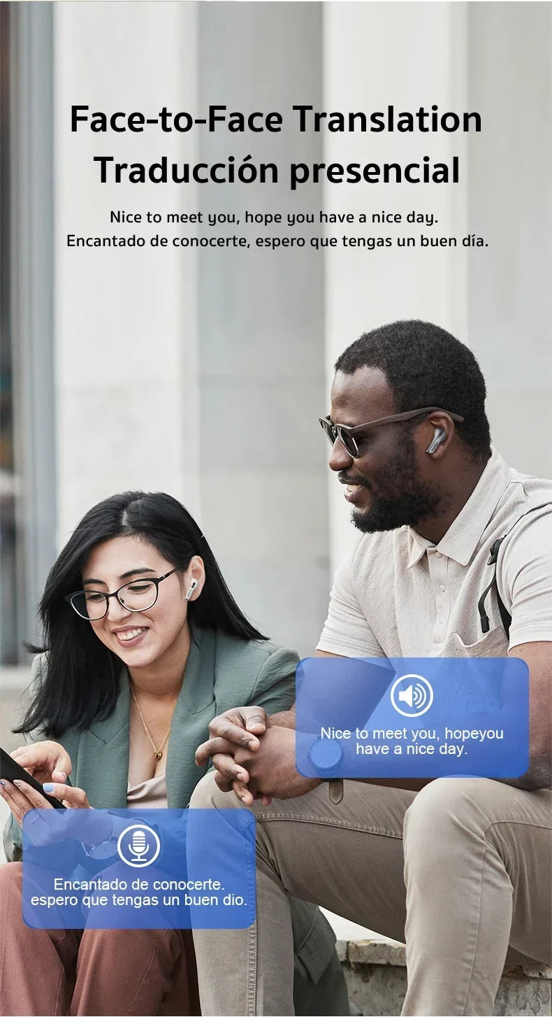 Bluetooth Earbuds AI Translator True Wireless With Mic