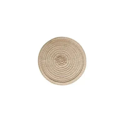 6pcs Round Woven Ramie Placemats - Non-Slip Table Mats for Dining, Kitchen &amp; Cafe Use