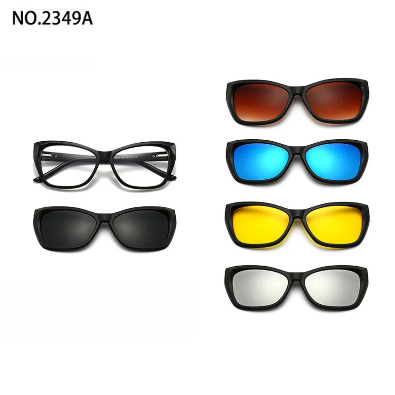 Magnetic Clip Sunglasses Interchangeable Lens Set 5 Lenses Polarized Prescription Ready Summer 2026 Gift