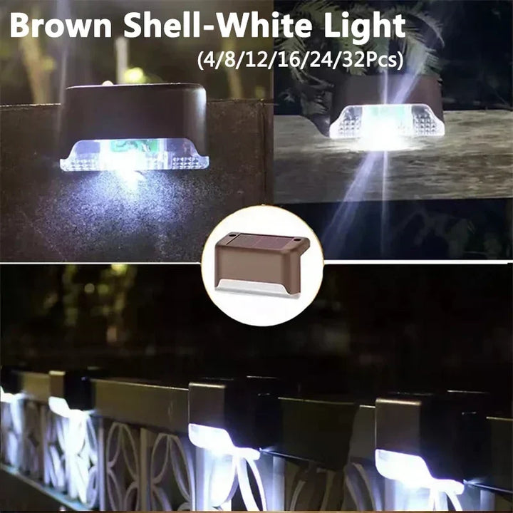 Solar Deck Lights Outdoor Waterproof LED Fence Lights for Patio Stairs Pathway Fall 2026 Eco Friendly
