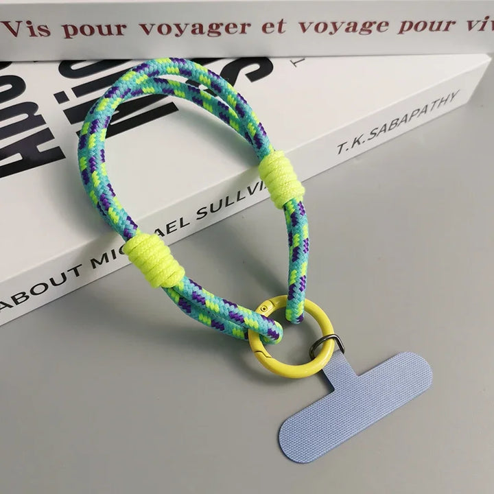 Universal Mobile Phone Lanyard with Anti-Loss Wrist Strap &amp; Accessories - Stylish Two-Strand Design