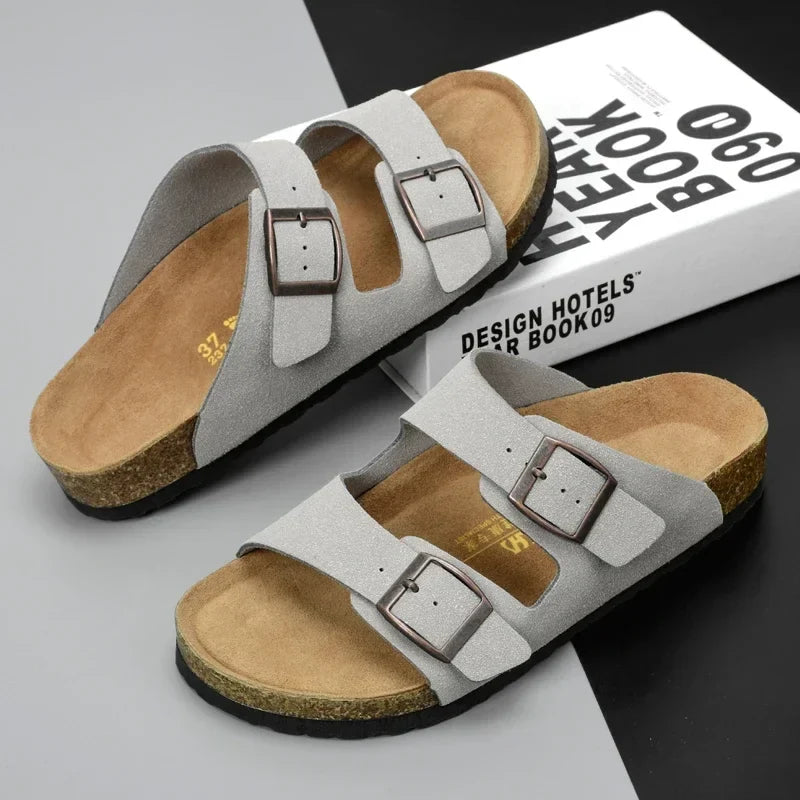 Summer Leather Men Sandals - Durable Non-Slip Outdoor Beach Casual Shoes for Women