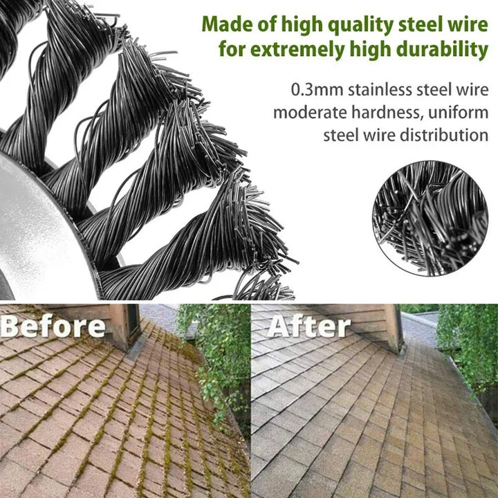 Universal Steel Wire Brush Trimmer Head - 6/8inch Garden Tool for Grass &amp; Lawn Care