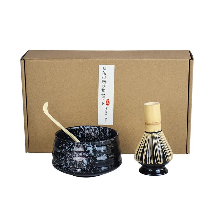 Matcha Tea Set Porcelain 4Pc Handmade Easy Clean Gift Kit