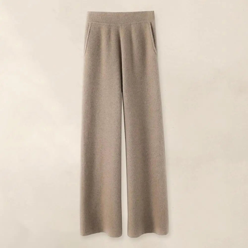 Drape High Waist Wide Leg Pants For Women Casual Loose Fit, Autumn Winter Pants