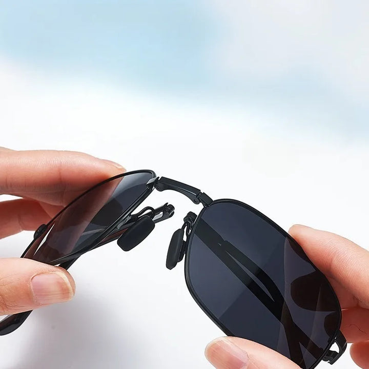 Polarized Folding Sunglasses 2 Pack Dual Use Driving Day Night color Changing Square Frame Spring 2026 Trend