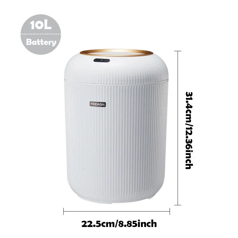 Motion Sensor Trash Can Small Plastic Smart Bin Hands Free