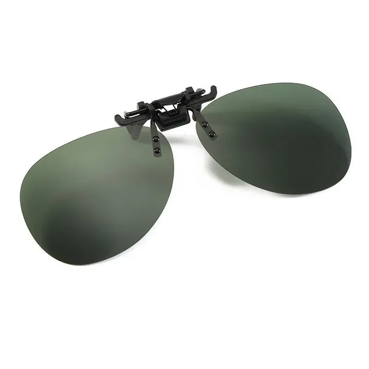 Clip-On Sunglasses Polarized UV400 Night Vision Driving Glasses Square Clip-Ons Anti-Glare Vintage Style 2026