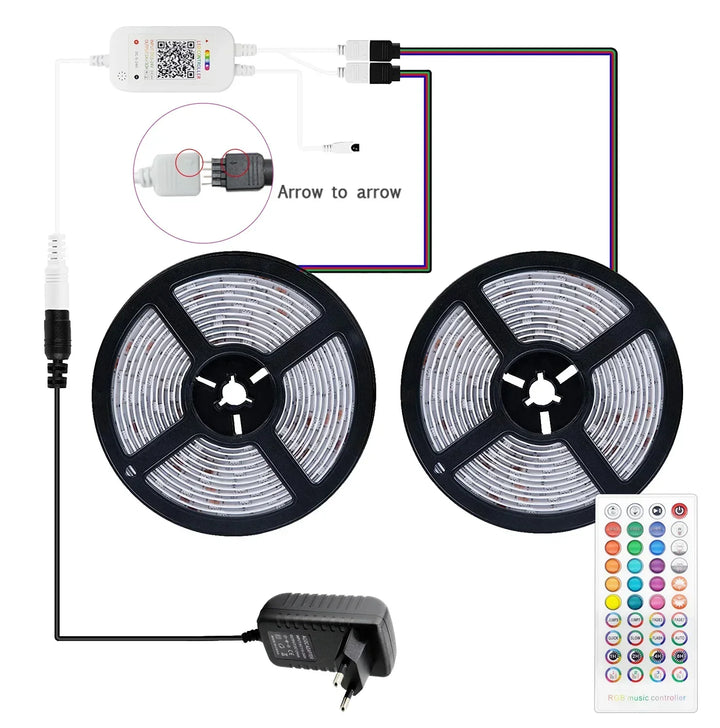 RGB LED Strip Lights 2835 App Music Sync Ambient Decor