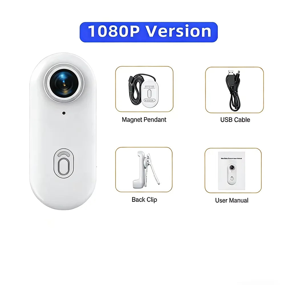 Mini Waterproof Action Camera with WiFi - Magnetic Body Chest Recorder 1080P Sports POV Helmet Cam