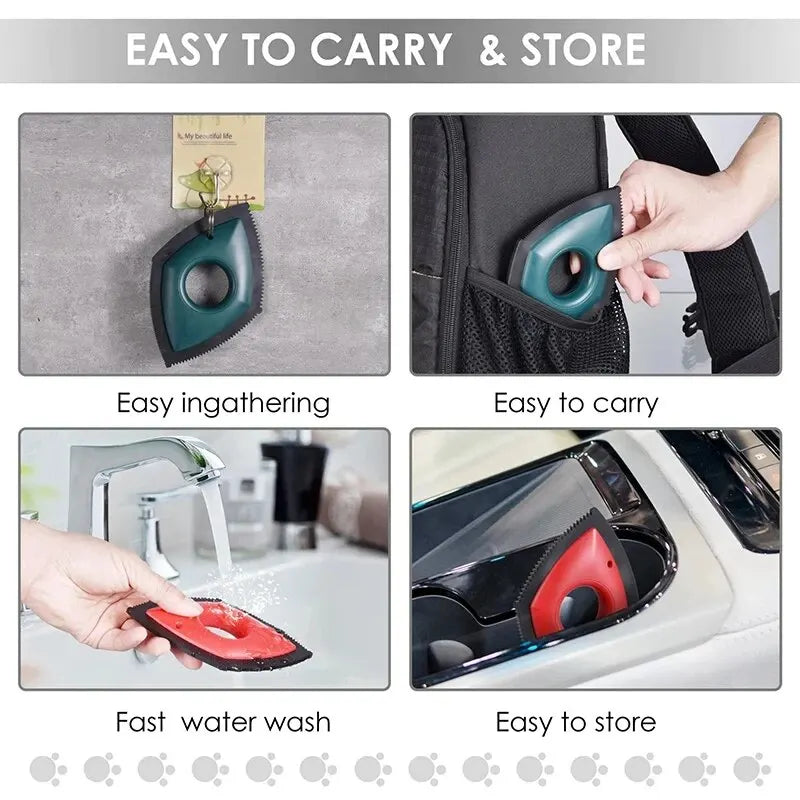 Reusable Pet Hair Remover Comb Brush for Dogs &amp; Cats - 4 Cleaning Modes, Multi-Surface Grooming Tool