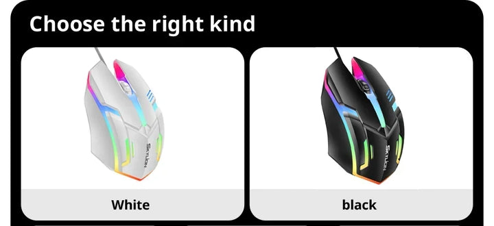 Wired RGB Gaming Mouse 3 Button USB Precision Office