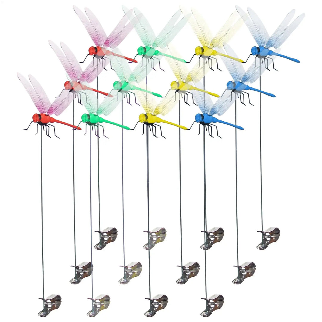 Dragonfly Clips 12-Pack – Realistic Hat Clip Bug Deterrents for Garden Decor, Summer 2026 Trend