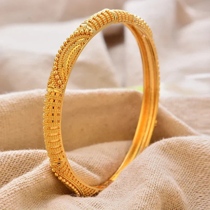 Gold Plated Bangles Luxury Arabic Wedding Bracelet