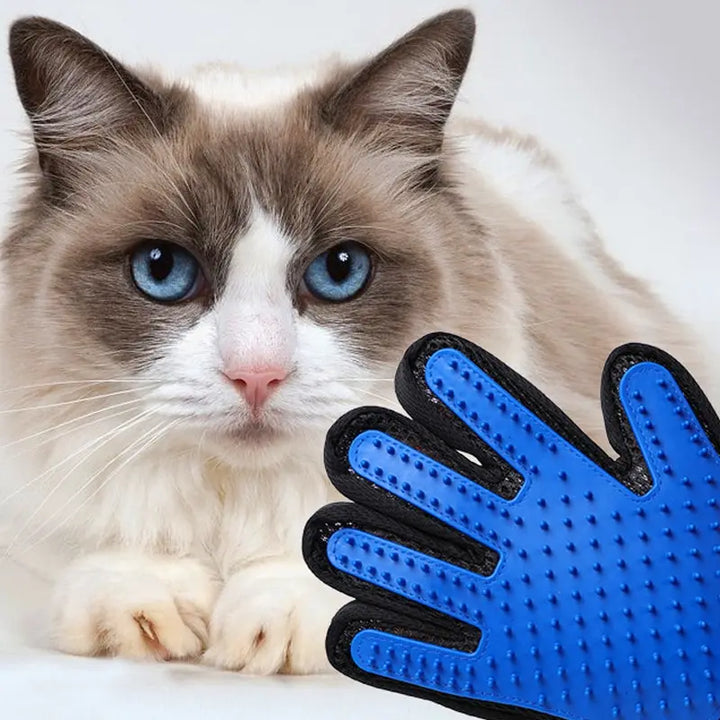 Silicone Pet Grooming Gloves for Cats &amp; Dogs - Hair Removal, Bathing &amp; Massage Tool