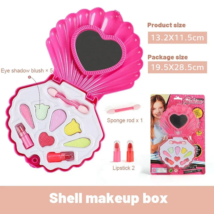 Princess Makeup Toy Set for Kids - Pretend Play Cosmetics with Lipstick &amp; Eyeshadow for Parties