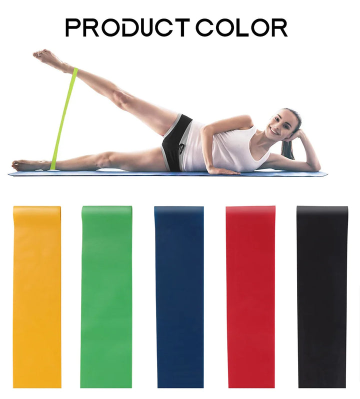 Rubber Loop Resistance Bands Fitness Equipment Set - Portable Strength Training for Yoga &amp; Pilates