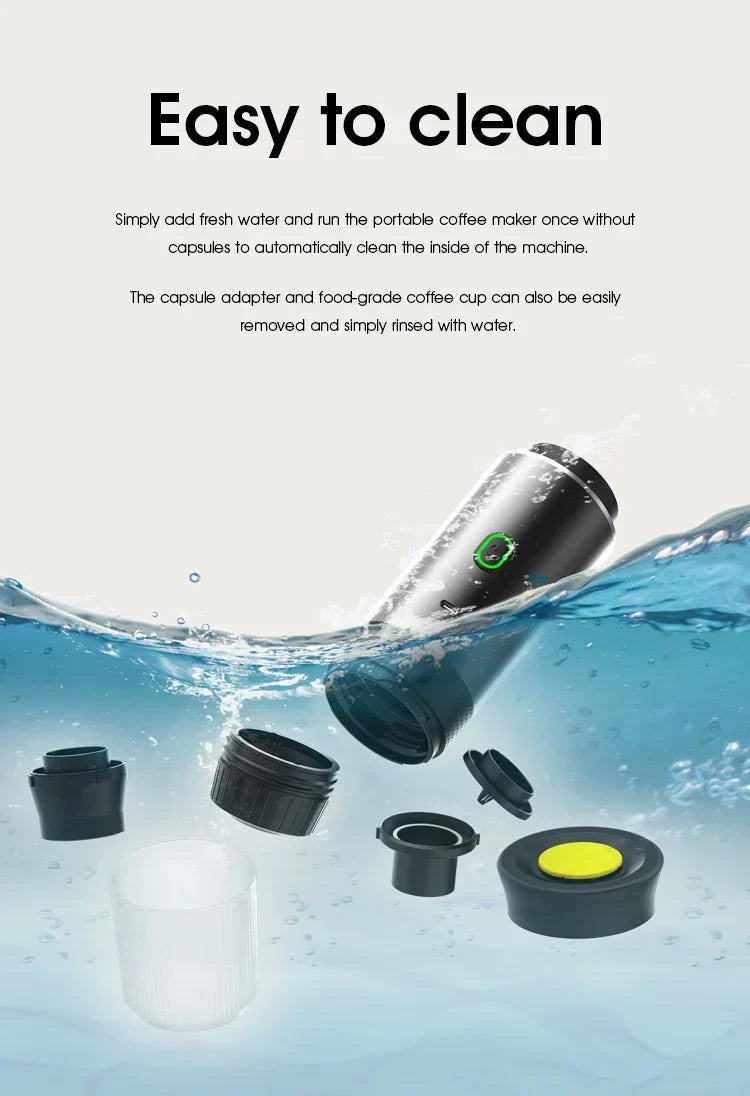 Portable Espresso Machine Wireless 3 In 1 Travel Car Camp