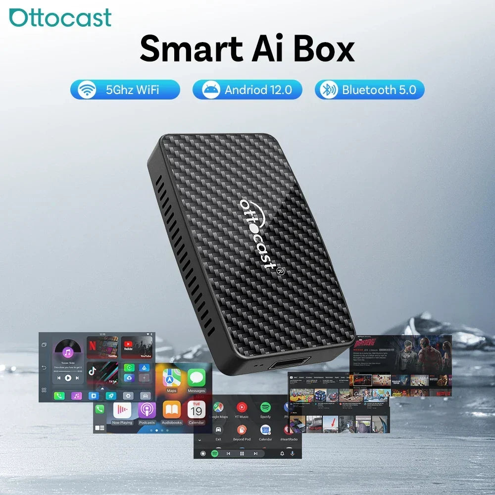CarPlay Box Wireless AI Car Adapter Built In YouTube Netflix Android Auto 5G WiFi Fall 2025 For Most Cars