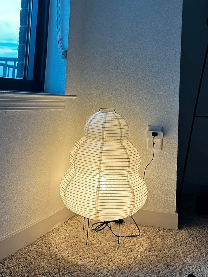 LED Rice Paper Lamp Tricolour Dimming Japanese Style