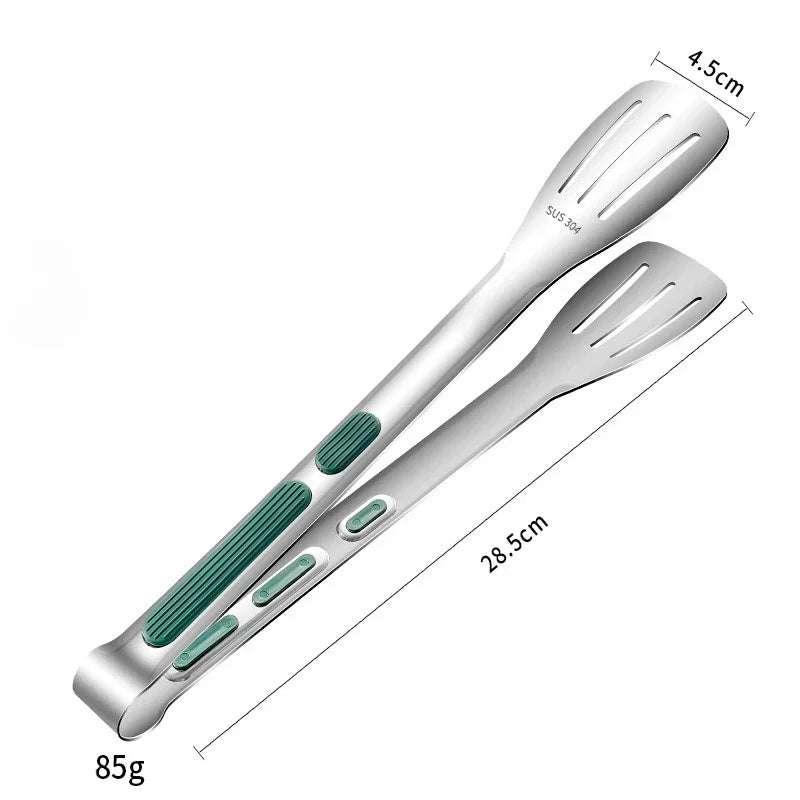 Non Slip Stainless Steel Food Tongs for Meat Salad Bread Clip Cooking Tools