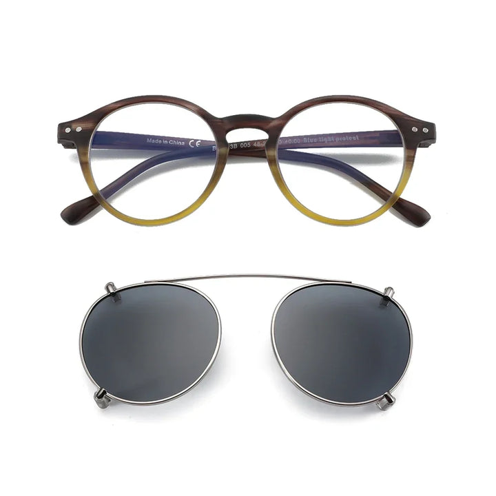 Clip On Sunglasses Retro Round Frames Anti Blue Light Polarizing Clip Ons Summer 2026