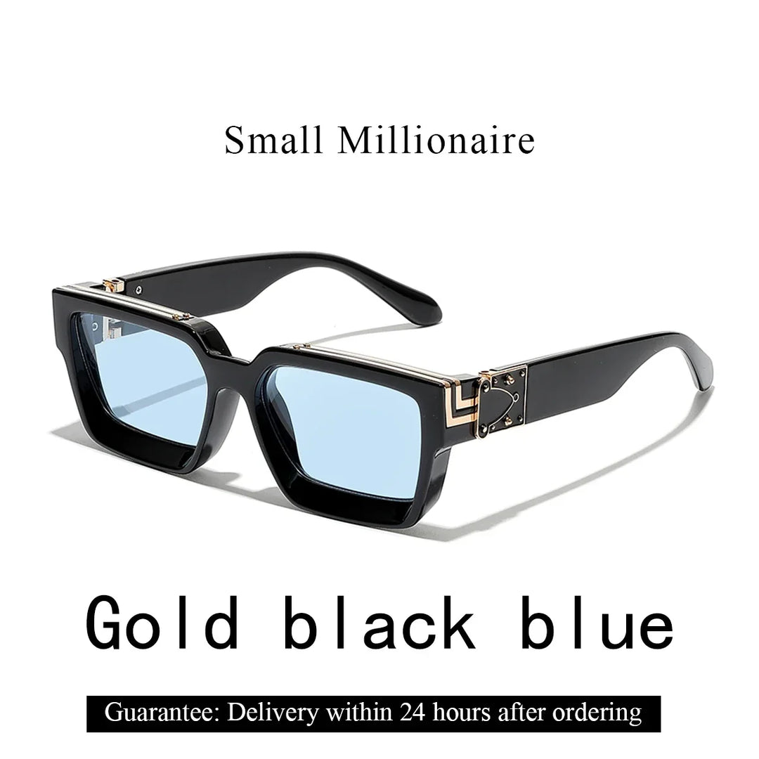 Sunglasses Black Retro Square Shades Luxury Fashion Eyewear Fall 2026 Trend Gift Idea