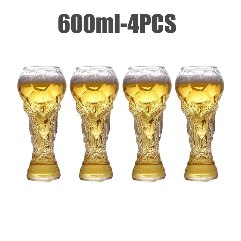 Beer Glass Cup Soccer Themed Premium Trophy Style For Man Cave Decor Fall 2026 Gift For Football Fans