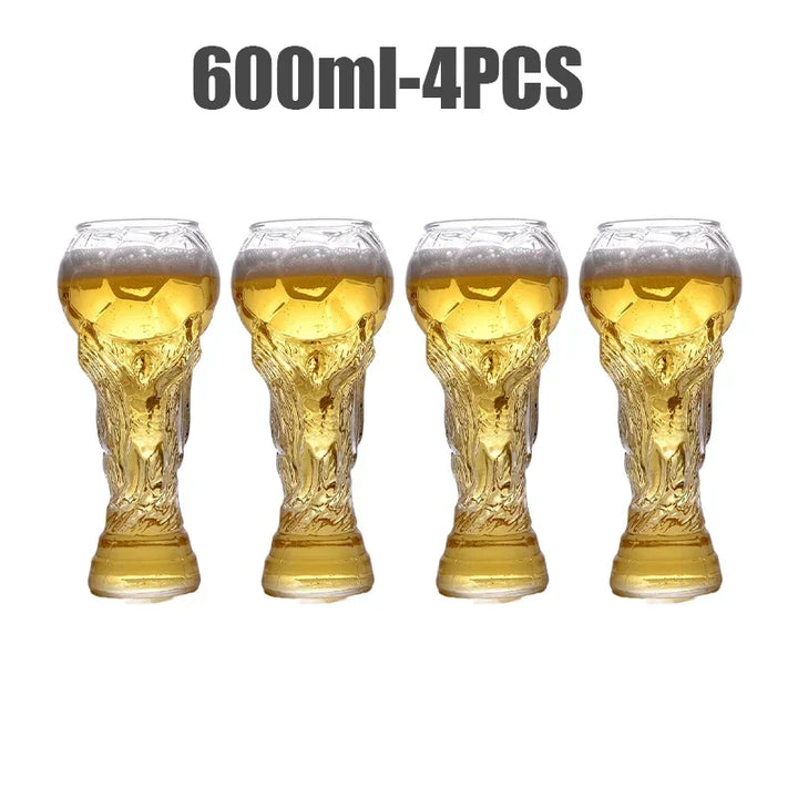 Beer Glass Cup Soccer Themed Premium Trophy Style For Man Cave Decor Fall 2026 Gift For Football Fans