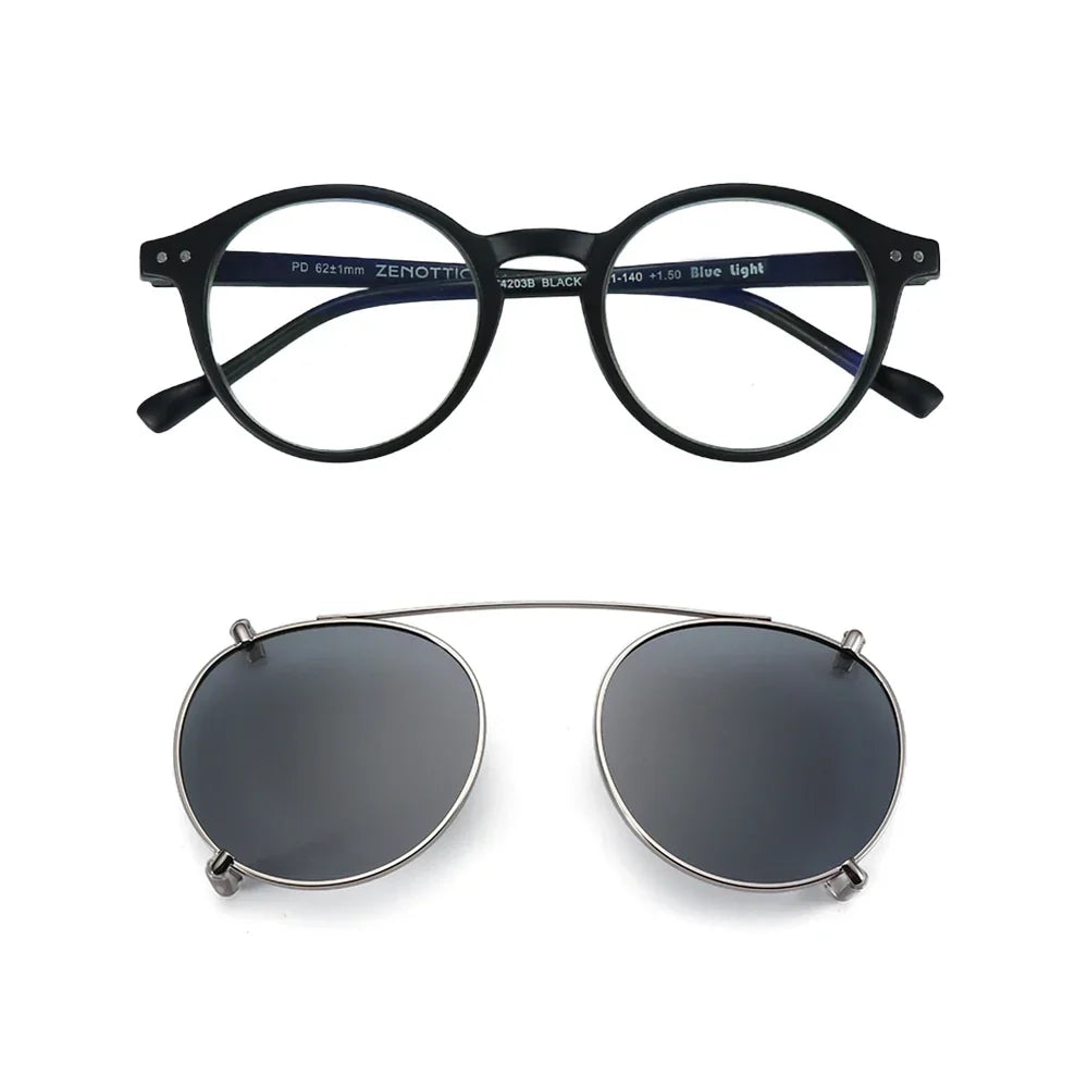 Clip On Sunglasses Retro Round Frames Anti Blue Light Polarizing Clip Ons Summer 2026