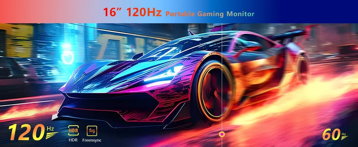 16 Inch 120Hz Portable Monitor 1920x1200 HDR Holiday Gift